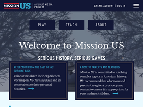 'mission-us.org' screenshot
