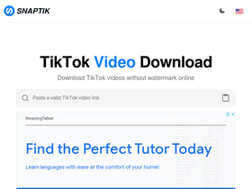 'snaptik.pro' screenshot