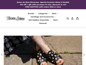 shoesonsolano.com homepage screenshot