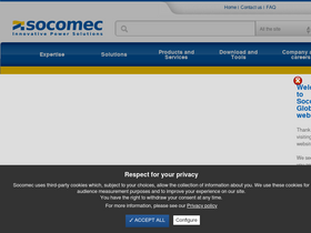 'socomec.com' screenshot