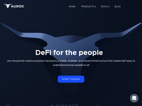 'getaurox.com' screenshot