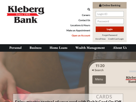 'klebergbank.com' screenshot