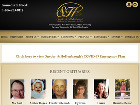 'sandhfuneralservice.com' screenshot