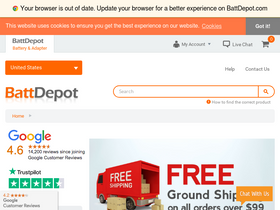 'battdepot.com' screenshot