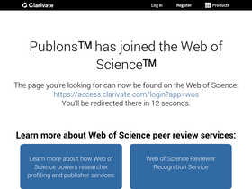 'publons.com' screenshot