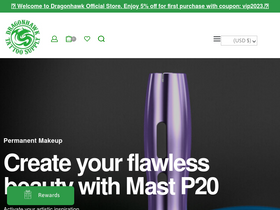 'dragonhawkofficial.com' screenshot