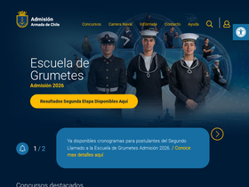 'admisionarmada.cl' screenshot