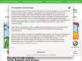 'zauberdergewuerze.de' screenshot