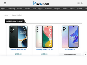 'priceinall.com' screenshot