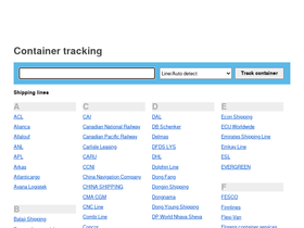 'tanto.container-tracking.org' screenshot