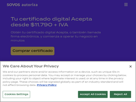 'acepta.com' screenshot