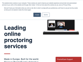 'proctorexam.com' screenshot