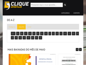 'cliqueapostilas.com.br' screenshot