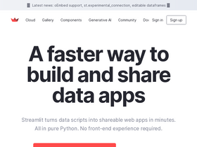 'streamlit.io' screenshot