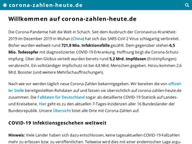 'corona-zahlen-heute.de' screenshot