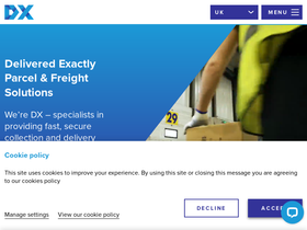'dxfreight.co.uk' screenshot