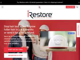 'irestorelaser.com' screenshot