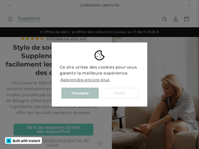 Supplend Store homepage screenshot