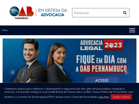'oabpe.org.br' screenshot