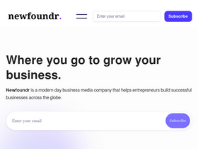 'newfoundr.com' screenshot