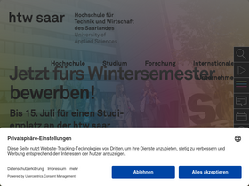 'htwsaar.de' screenshot
