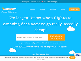 'jacksflightclub.com' screenshot