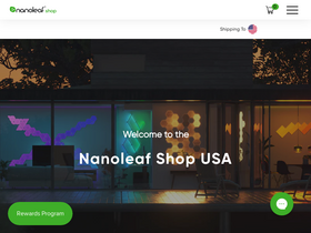 Nanoleaf Shop USA website screenshot