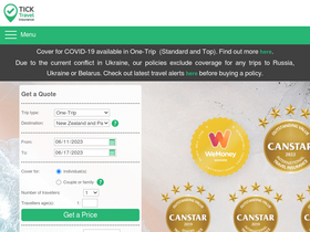 'tickinsurance.com.au' screenshot