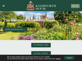 'knebworthhouse.com' screenshot