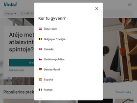'vinted.lt' screenshot