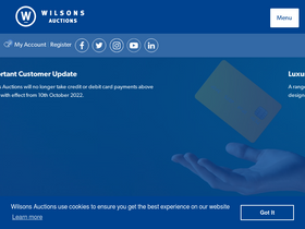 'wilsonsauctions.com' screenshot