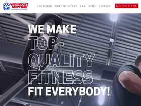 'workoutanytime.com' screenshot