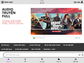 'audiotruyenfull.com' screenshot