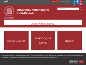 'uniba.sk' screenshot