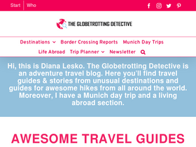 'theglobetrottingdetective.com' screenshot