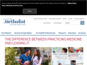 'houstonmethodist.org' screenshot