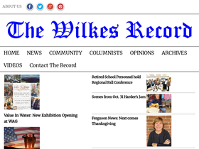 'thewilkesrecord.com' screenshot