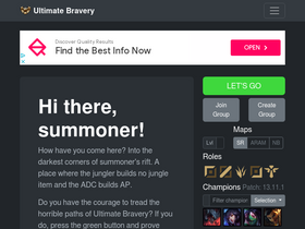'ultimate-bravery.net' screenshot