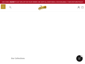 zazaindia.com homepage screenshot