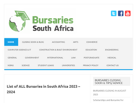 'zabursaries.co.za' screenshot