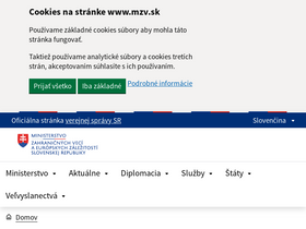 'mzv.sk' screenshot