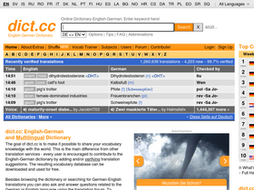 'de-en.dict.cc' screenshot