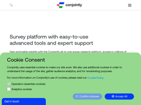 'conjointly.com' screenshot