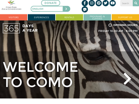 'comozooconservatory.org' screenshot