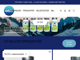 Isblå AS homepage screenshot