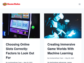 'unogamerules.com' screenshot