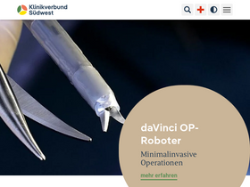 'klinikverbund-suedwest.de' screenshot