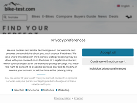 'bike-test.com' screenshot