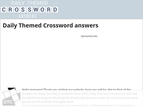 'dailythemedcrossword.info' screenshot