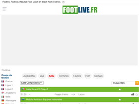 'footlive.fr' screenshot